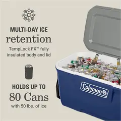 undefined - Nevera Portátil Con Ruedas Capacidad 94 Litros Ideal Para Camping Y Playa
