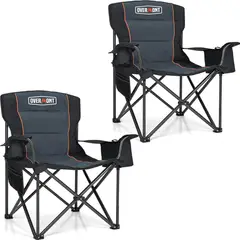 undefined - Silla de Camping Plegable XL con Cojín y Cooler