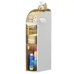 52 BITS - Organizador Plastico de Baño Estante Torre 3 Niveles Vertical Color Blanco