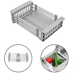 52 BITS - Escurridor Retractil Lavadero de Frutas y Veduras Gris