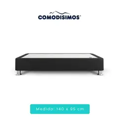 COMODISIMOS - Base Cama Essensial Negro Doble 140x0.95 Dividida