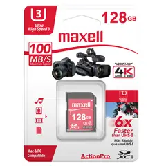 MAXELL - Memoria Sd 128Gb Action Pro Class 10 Sdxc