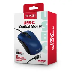 MAXELL - Mouse Mowr-105C Usb-C Azul