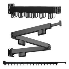 undefined - Tendedero Plegable de Pared para Ropa Interior y Exterior con Ganchos Giratorios