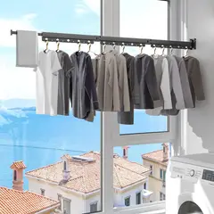 undefined - Perchero Plegable Retráctil de Pared para Ropa con Brazo Extendido