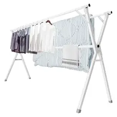 undefined - Tendedero Plegable JAUREE de 95 Pulgadas Resistente con 3 Barras Retráctiles