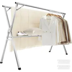 undefined - Tendedero Extensible Plegable de Acero Inoxidable para Secado de Ropa