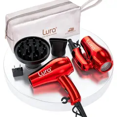undefined - Mini Secador De Pelo LURA Portátil De Viaje Con Doble Voltaje Y Mango Plegable