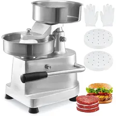VEVOR - Prensa De Hamburguesas Comercial 15 cm Acero Inoxidable Manual