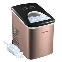 FRIGIDAIRE - Máquina de Hielo de Acero Inoxidable Cobre 12 kg/día con Fabricación en 6 Minutos