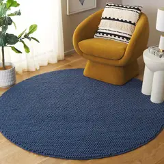 SAFAVIEH - Alfombra Natura Redonda de 121.9 cm Diseño Geométrico
