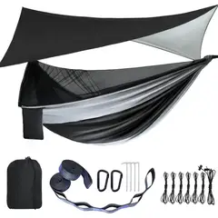 undefined - Hamaca De Camping Gymolo Con Mosquitera Y Lona Impermeable Para Dos