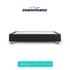 COMODISIMOS - Base Cama Essensial Negro King 200x100 Dividida