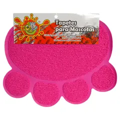 COLMASCOTAS - Tapete sintetico para mascotas estilo huella rosa