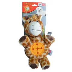 COLMASCOTAS - Juguete para perro peluche dispensador jirafa naranja 18x27cm