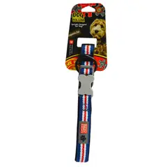 COLMASCOTAS - Collar para perro nautica azul 2.0 cm/cuello 39-56cm
