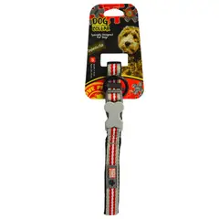 COLMASCOTAS - Collar para perro nautica rojo 1.5 cm/cuello 34-46cm