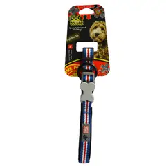 COLMASCOTAS - Collar para perro nautica azul 1.5 cm/cuello 34-46cm