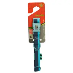 COLMASCOTAS - Collar para perro extreme dual color celeste+azul 2.0 cm/cuello 35-53cm