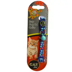 COLMASCOTAS - Collar para gatos corazoncitos azul