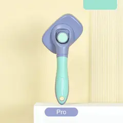 COLMASCOTAS - Cepillo para perro expulsapelo 360 grados azul