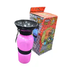 COLMASCOTAS - Bebedero portátil para perro aqua dog rosa 500 ml
