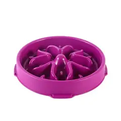 COLMASCOTAS - Comedero para perros ansiosos morado xl 28x5cm