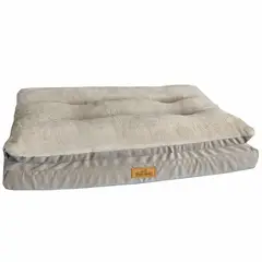 PETIZOOS - Colchon para mascotas pillow top mediano taupe 70x50x12cm