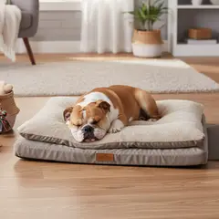 PETIZOOS - Colchon para mascotas pillow top mediano taupe 70x50x12cm