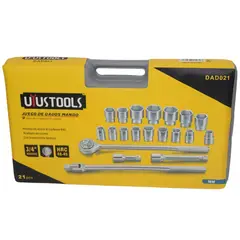 UYUSTOOLS - Juego de Copas 21 Piezas 3/4 Pulgadas Milimétricas