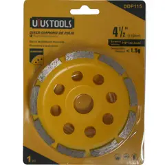 UYUSTOOLS - Disco Pulir Tipo Copa Diamantado 4 1/2 Pulgadas