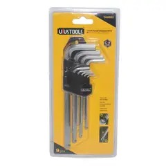 UYUSTOOLS - Juego de Llaves Allen Bristol 9 Piezas Mediana