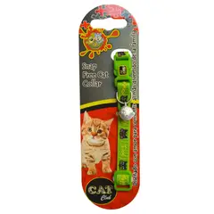 COLMASCOTAS - Collar para gato happy cats verde