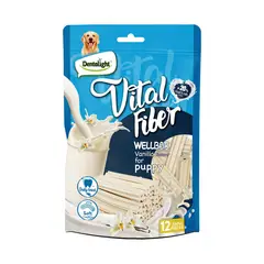 DENTALIGHT - Snack para perro vitalfiber sabor a leche y vainilla x12und