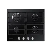 SAMSUNG - Estufa de Empotrar 60 cm 4 puestos Gas Natural NA64C3010AK/CO con Válvula de seguridad y Adaptador para Wok