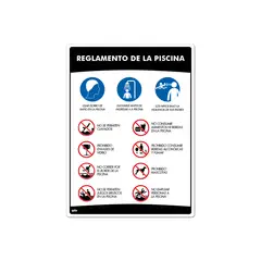 undefined - Señal Reglamento De Piscina 61X45Cm Fixser