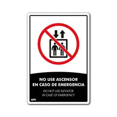 undefined - Señal No Use Ascensor 22X15Cm Fixser