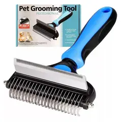 52 BITS - Cepillo Removedor Cortanudos Y Deslanador Para Mascotas