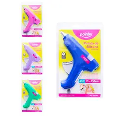 POINTER - Pistola Silicona 40w Cable 150cm Cols Surt Pza.