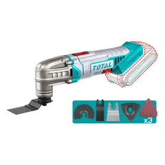 TOTAL TOOLS - Herramienta Multiuso a Batería 20V 5000-20000RPM + 8 Accesorios sin Batería sin Cargador
