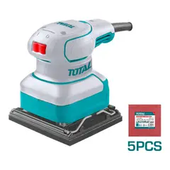 TOTAL TOOLS - Lijadora de Palma Orbital 110 x 100 mm 240W 110V/60hz 5 Piezas Papel de Arena