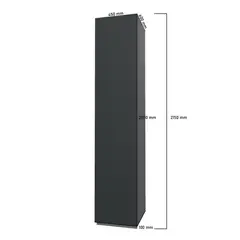 undefined - Alacena Despensa Cocina 200X45X60Cm Una Puerta Con Herraje De Lujo Premium Color Antracita Mate