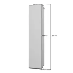 undefined - Alacena Despensa Cocina 200X45X60Cm Una Puerta Con Herraje De Lujo Premium Color Blanco Alto Brillo