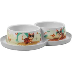 MODERNA - Comedero Para Gato Doble Trendy Dinner 350ml Indy