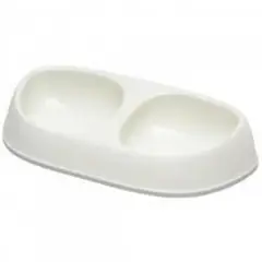 MODERNA - Comedero Para Perro Sensibowl Doble 700ml Blanc