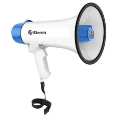 STEREN - Megáfono de Mano 25W Grabadora y Batería Recargable