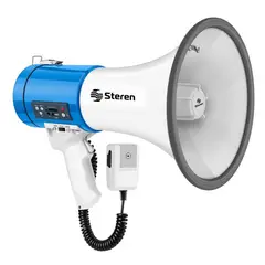 STEREN - Megáfono con Micrófono Patrulla Lector USB/SD 25W