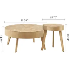 undefined - Mesas de Café Redondas de Madera para Transformar tu Sala