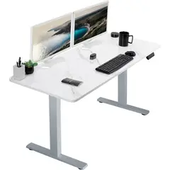 VIVO - Escritorio Eléctrico Mármol Blanco de Borrado en Seco con Memoria