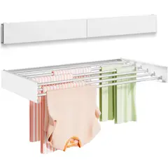 undefined - Tendendero Plegable de Secado de Ropa Montado en Pared con 6 Varillas